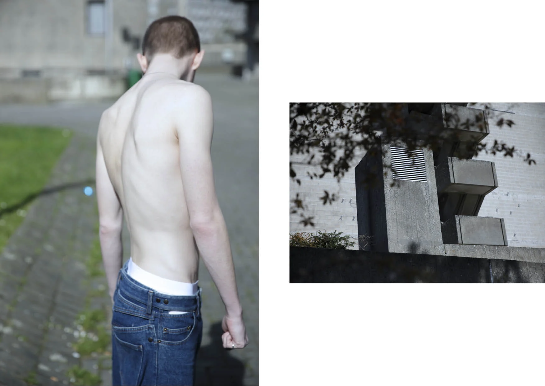 Thibaut wears jeans by Y-PROJECT