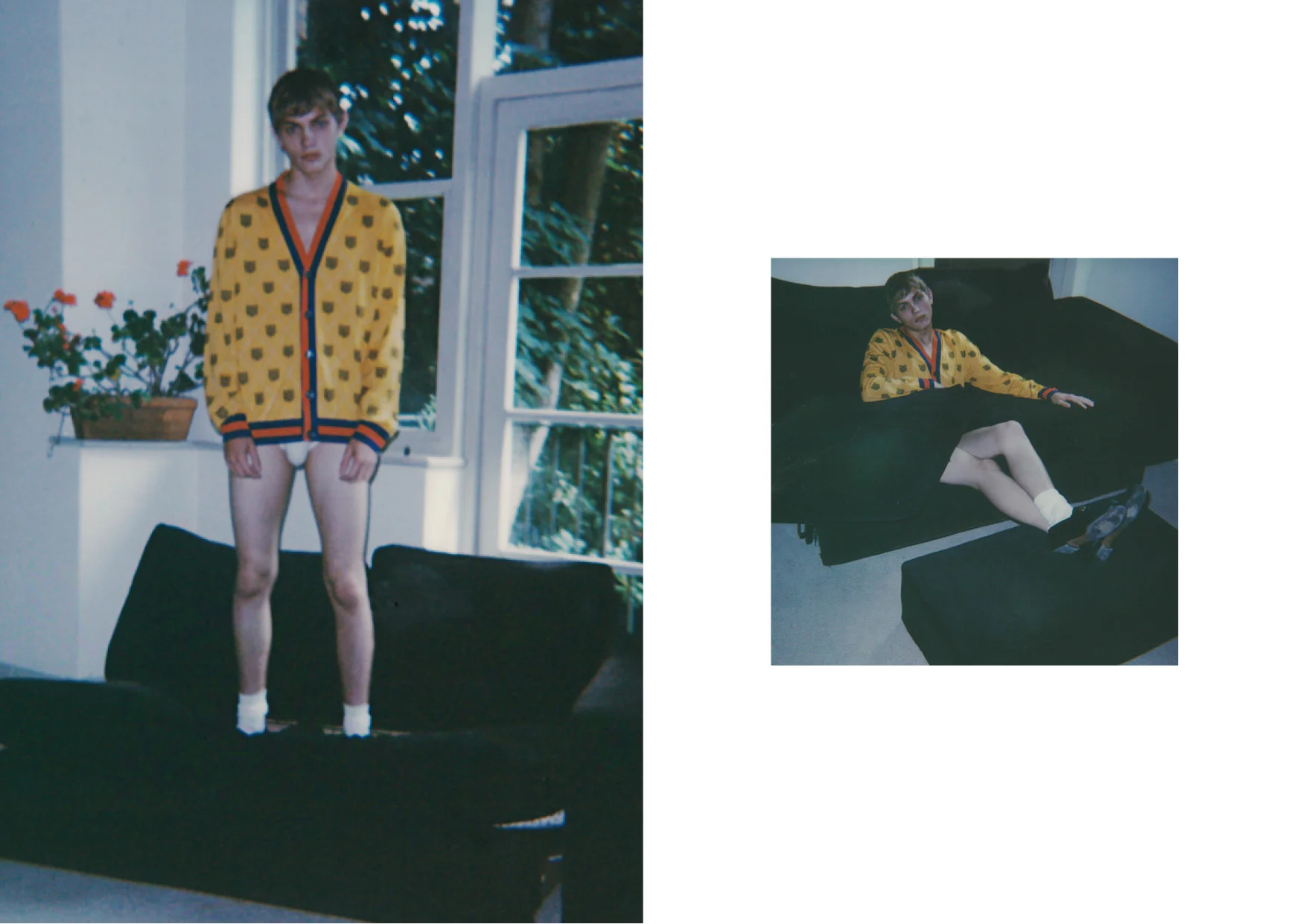 Knitwear Gucci, underwear Comme Des Garçons Shirt, socks Falke & shoes Gucci 