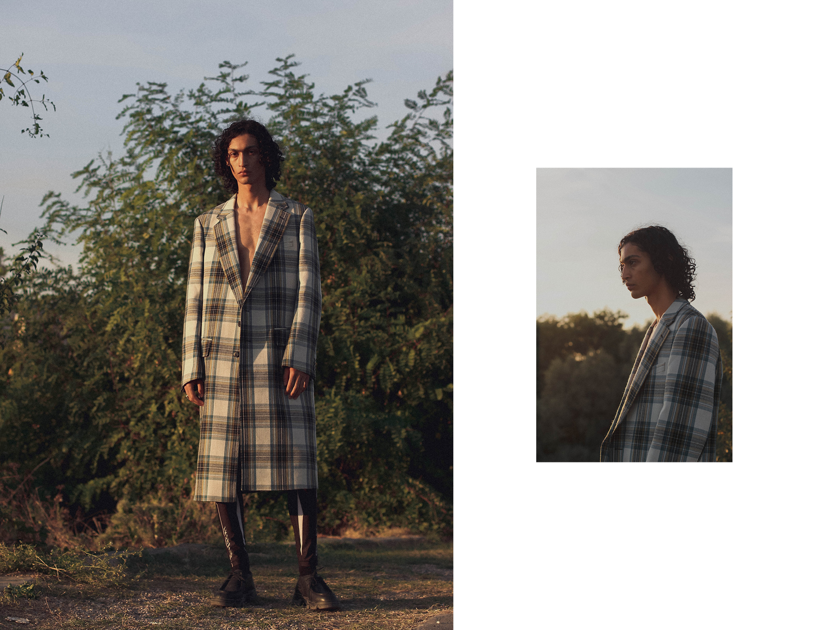 Coat DRIES VAN NOTEN, Tights GIVENCHY and Shoes LANVIN