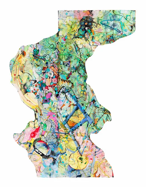 brot I Acrylic and ink on drafting film / Aprox 79" x 61" / 2014