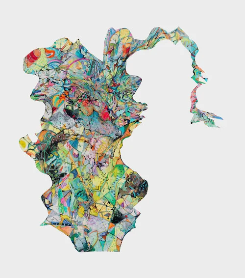 brot IV Acrylic and ink on drafting film / Aprox 76" x 56" / 2014