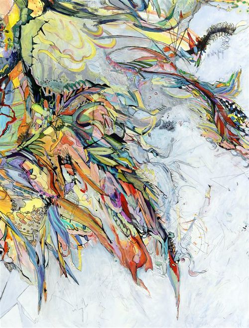 logic #1 / flight Detail / Acrylic, ink and colored pencil on canvas / 48"x 72" / 2010