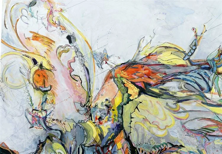 logic #1 / flight Detail / Acrylic, ink and colored pencil on canvas / 48"x 72" / 2010