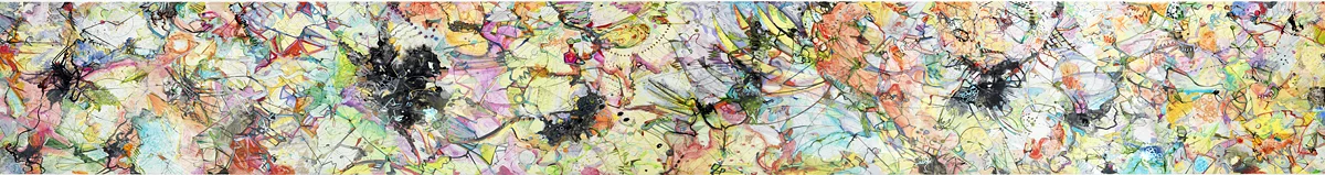 scroll Acrylic, ink on mylar / 36" x ca. 26 ft. / 2009