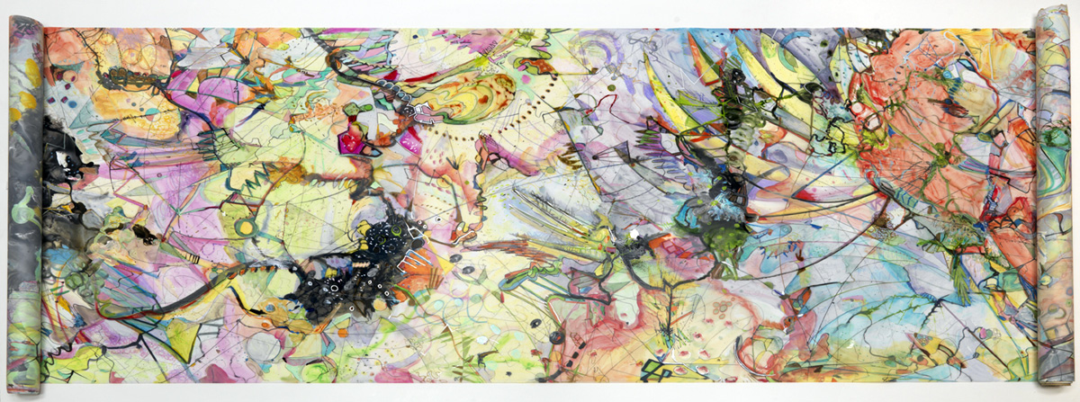 scroll Detail / Acrylic, ink on mylar / 36" x ca. 26 ft. / 2009