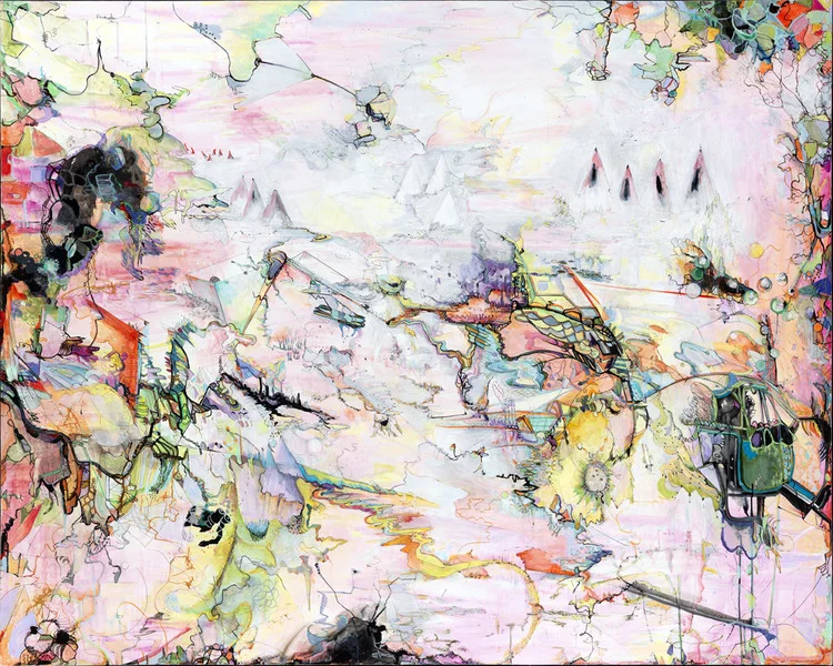 the story behind it Acrylic and ink on canvas / 60" x 75" / 2008