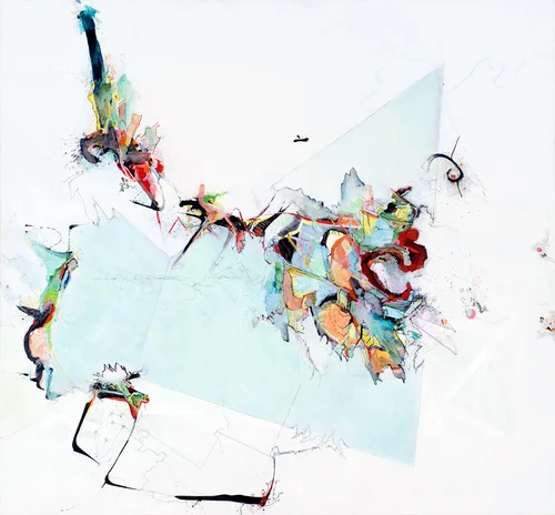 where do they all go? Acrylic, ink on canvas on board / 39" x 42" / 2007