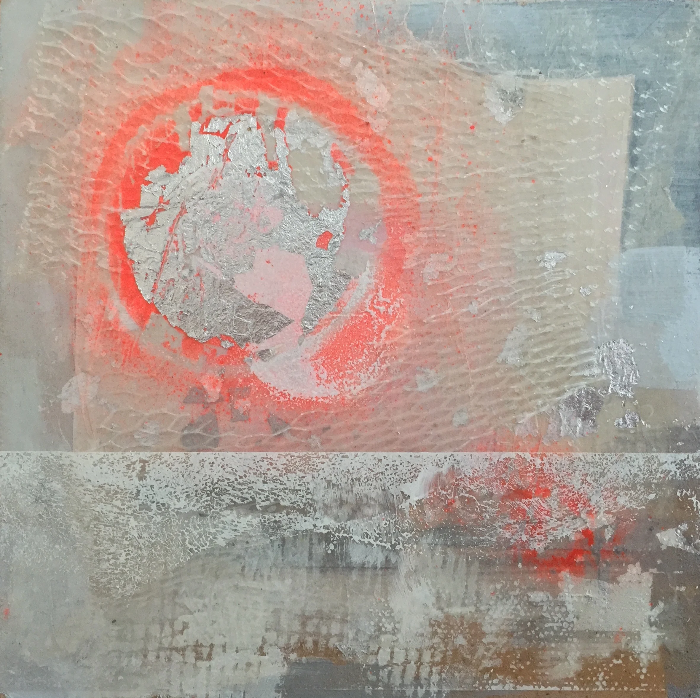 Arctic Light 2 6”sq. Mixed Media on Wood Panel