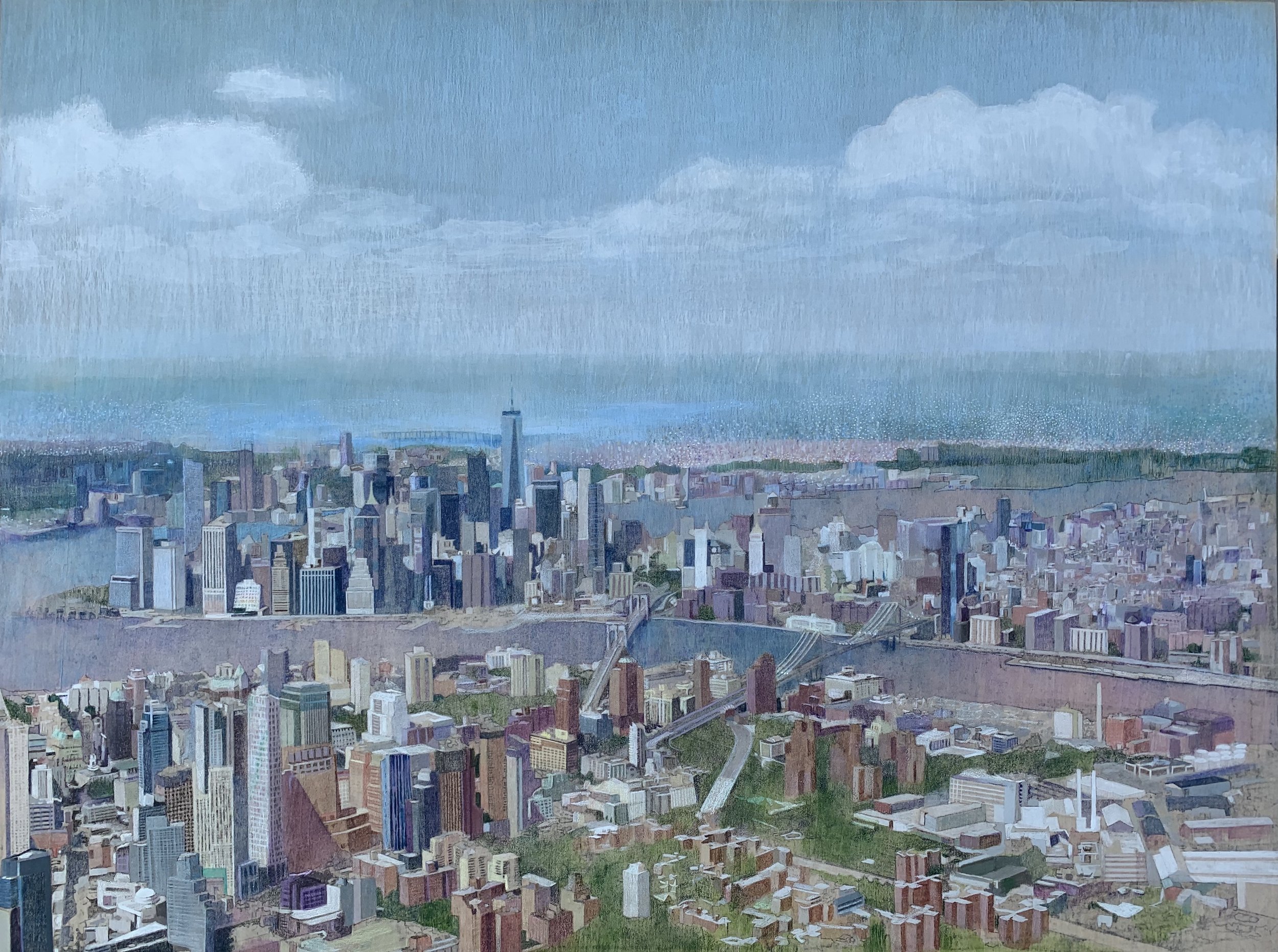   New York City    30”x 40” Mixed Media on Wood Panel 