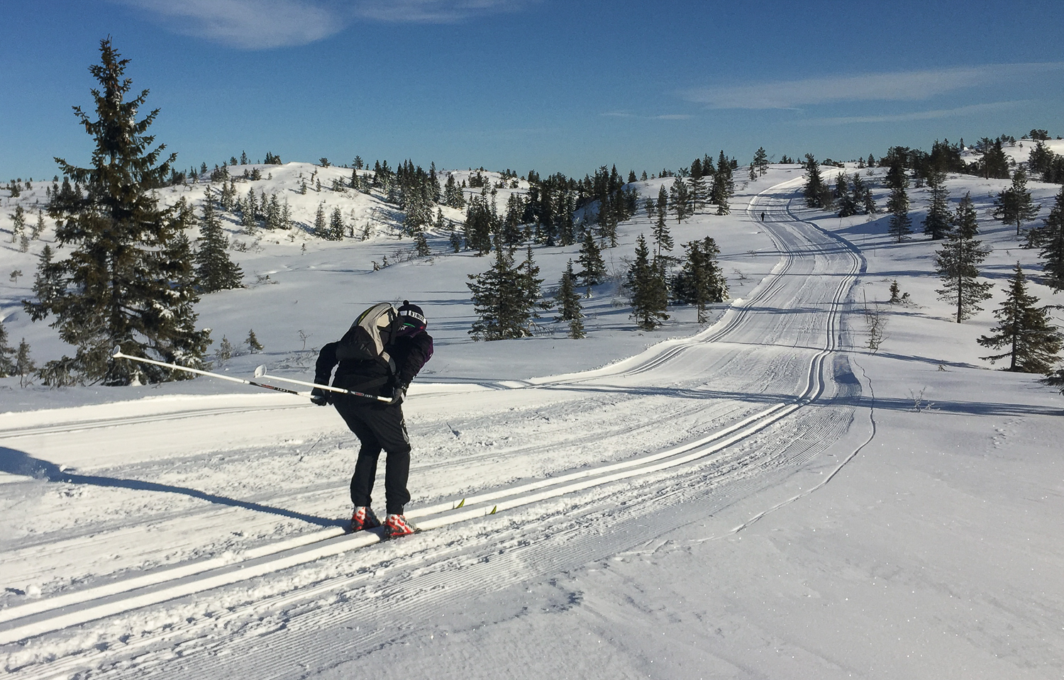 Foran oss har vi milevis med flotte løyper. Her nærmer vi oss Strutåsen.