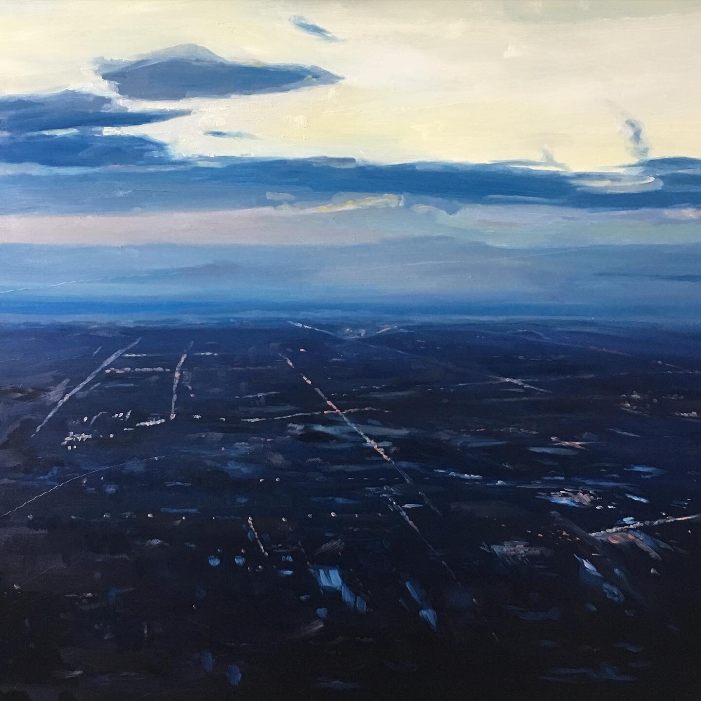 Crop of my painting &ldquo;Expanse&rdquo; oil on panel. I&rsquo;m excited to be invited to show this painting in University of Southern Mississippi&rsquo;s Painting National! Shipping out today 📦🎨#painting #usmgalleryofartanddesign