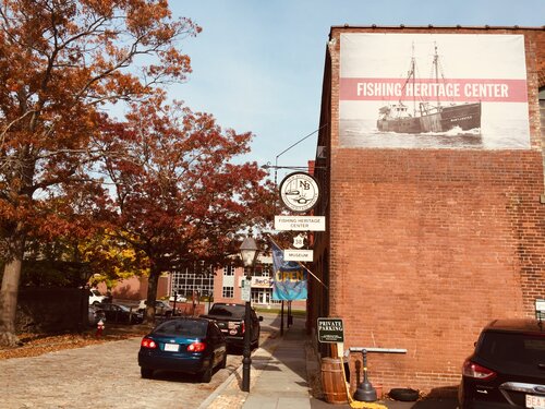 Street view of the New Bedford Heritage Fishing Center in Downtown New Bedford