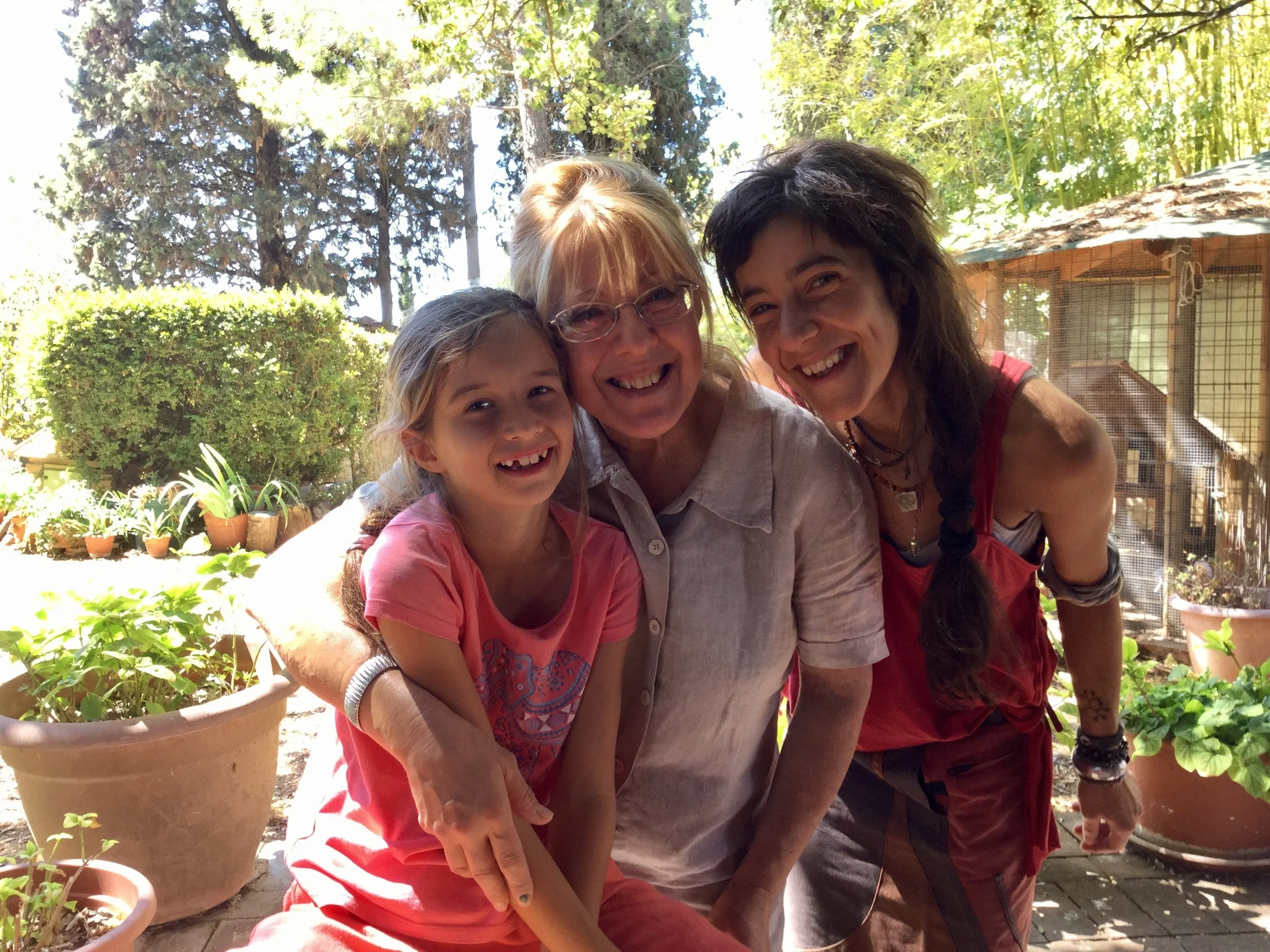 At Casa del Poggio - best goodbye hugs from our hosts Daniela and Margherita. 