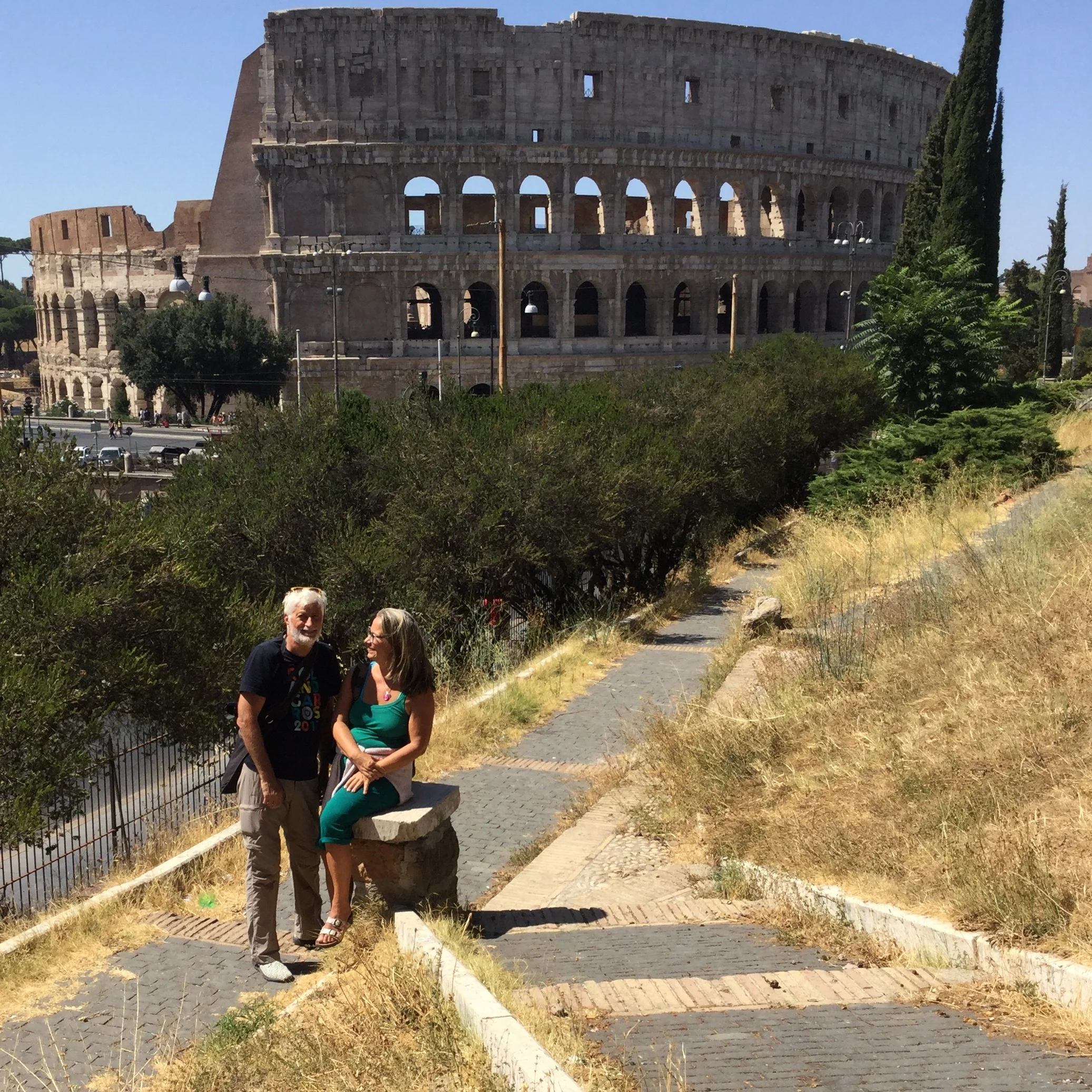 At the Colosseum. Lili took the bottom image!