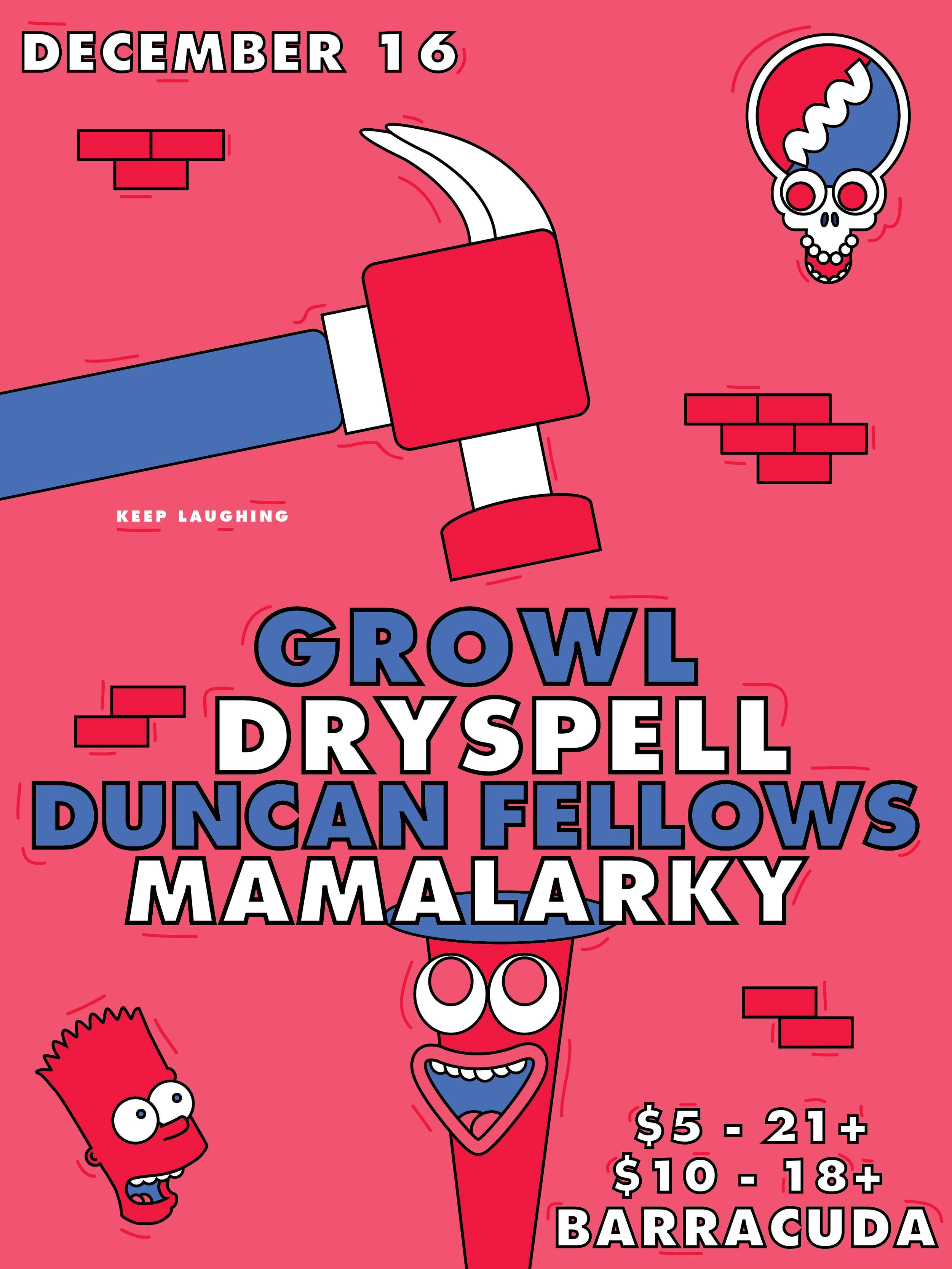 December 16, Austin, TX - Gig Poster for Barracuda