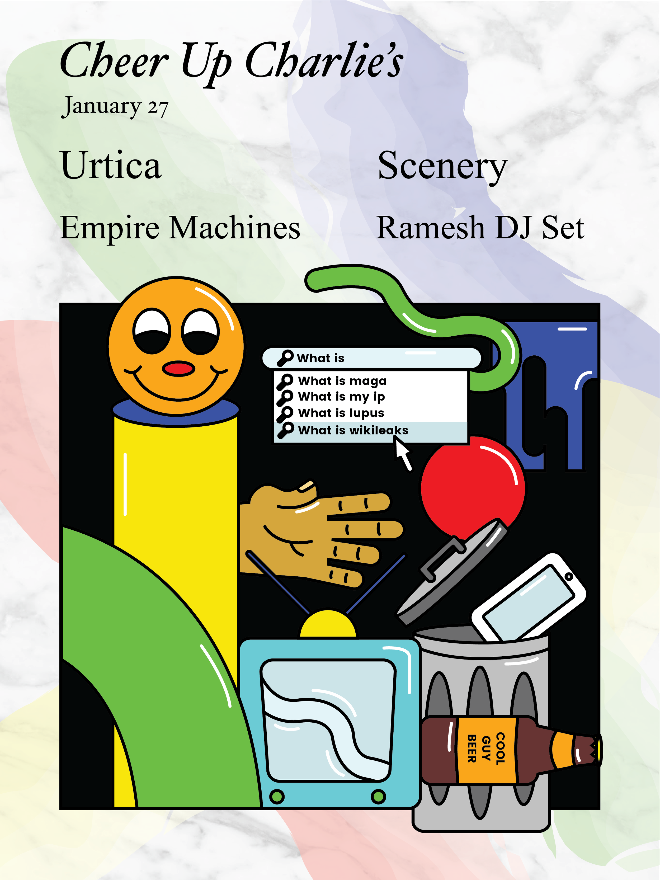 January 27, Austin, TX - Gig Poster for Cheer Up Charlie's