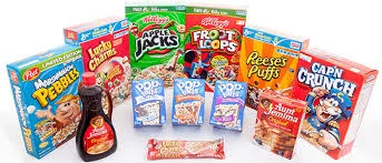 A typical selection of American foods in the UK