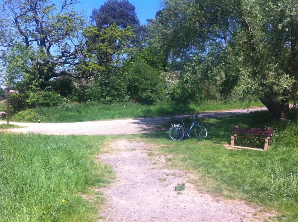 A shot of the road near the scene of the infamous fall incident