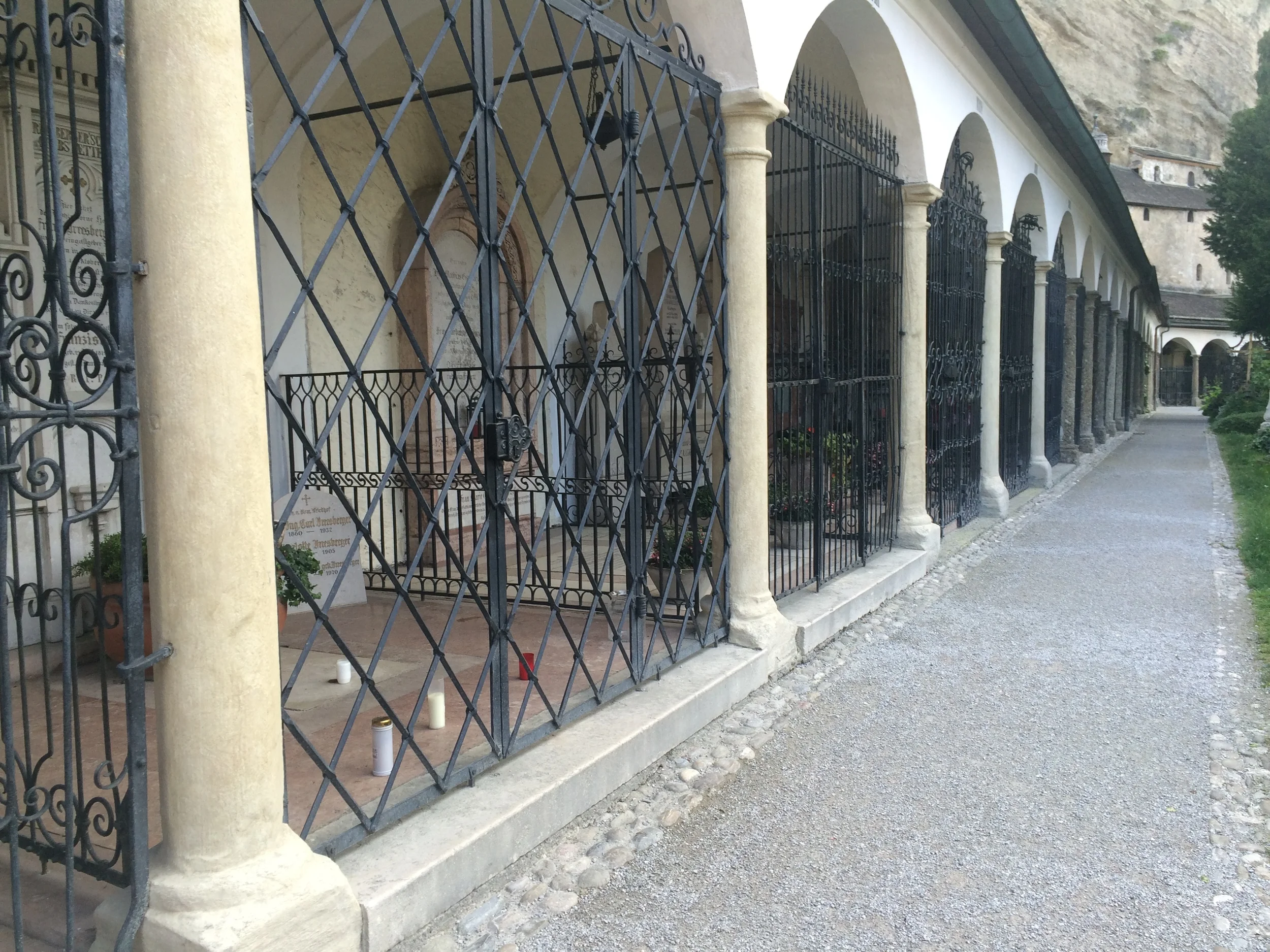 Another Sound of Music scene? Yes, the one where they hide from the Nazi's in the abbey cemetery 