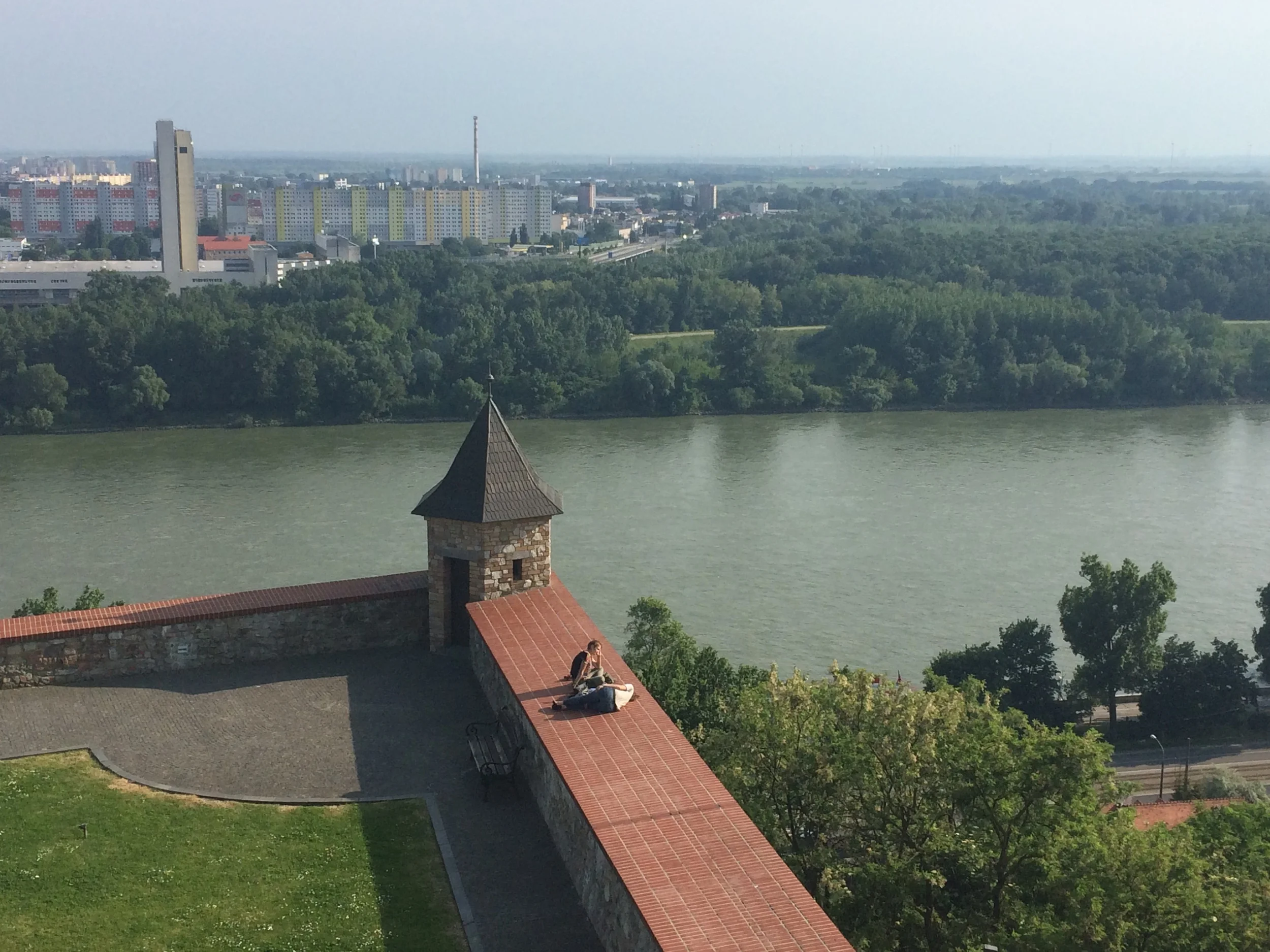 View of the Danube from the top of Bratislava Castle