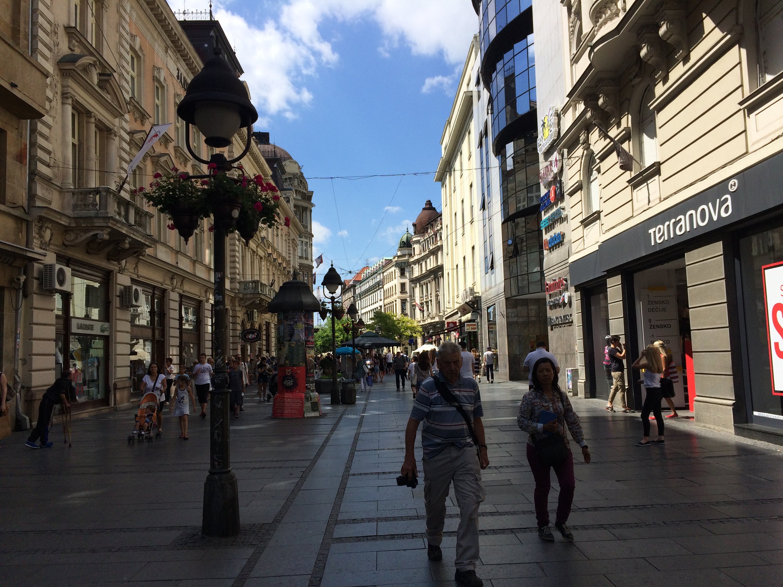 Pedestrian street, Knez Mihalova with Austrian era architecture