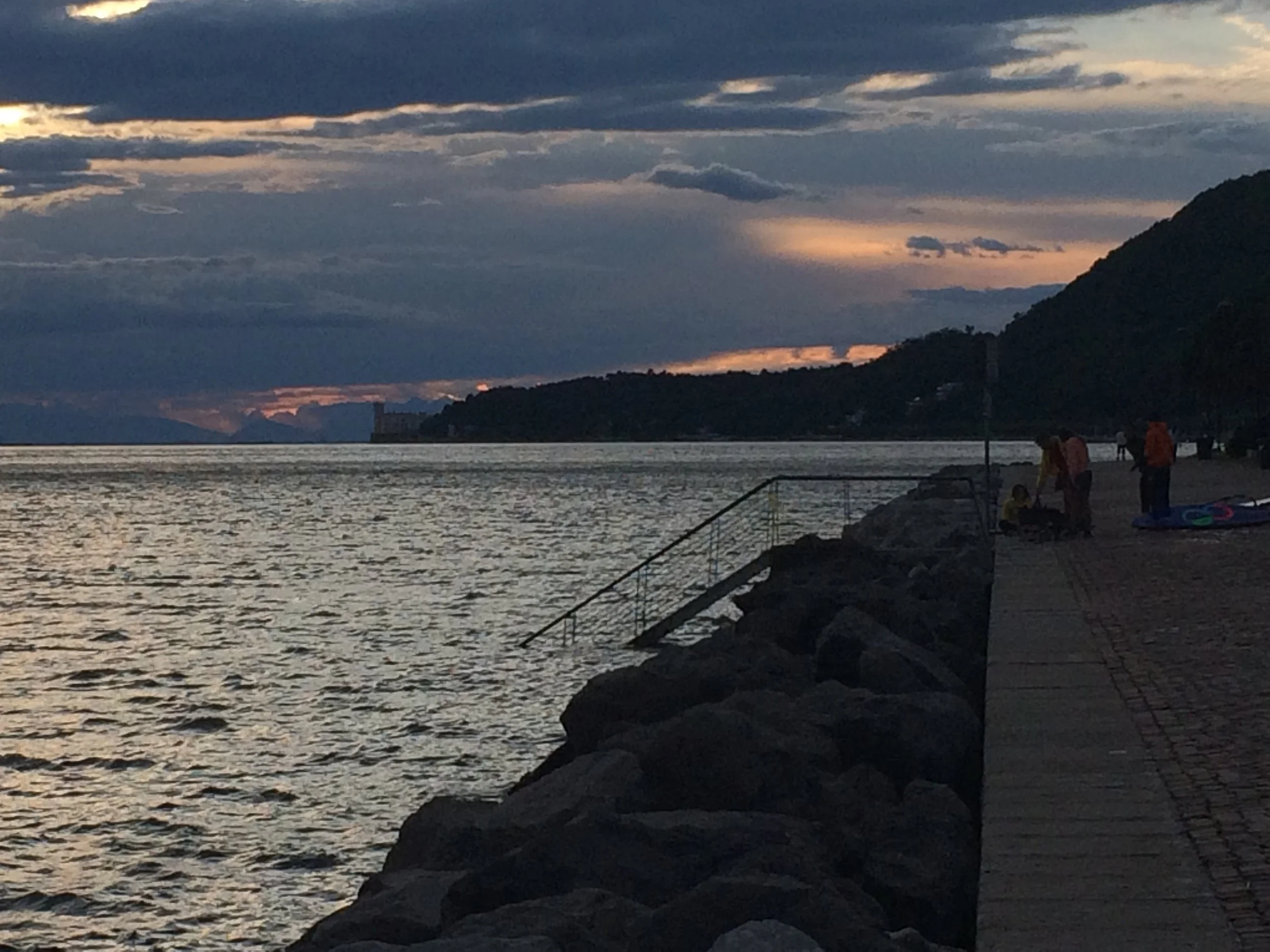 Sunset at Promenade of Barcola