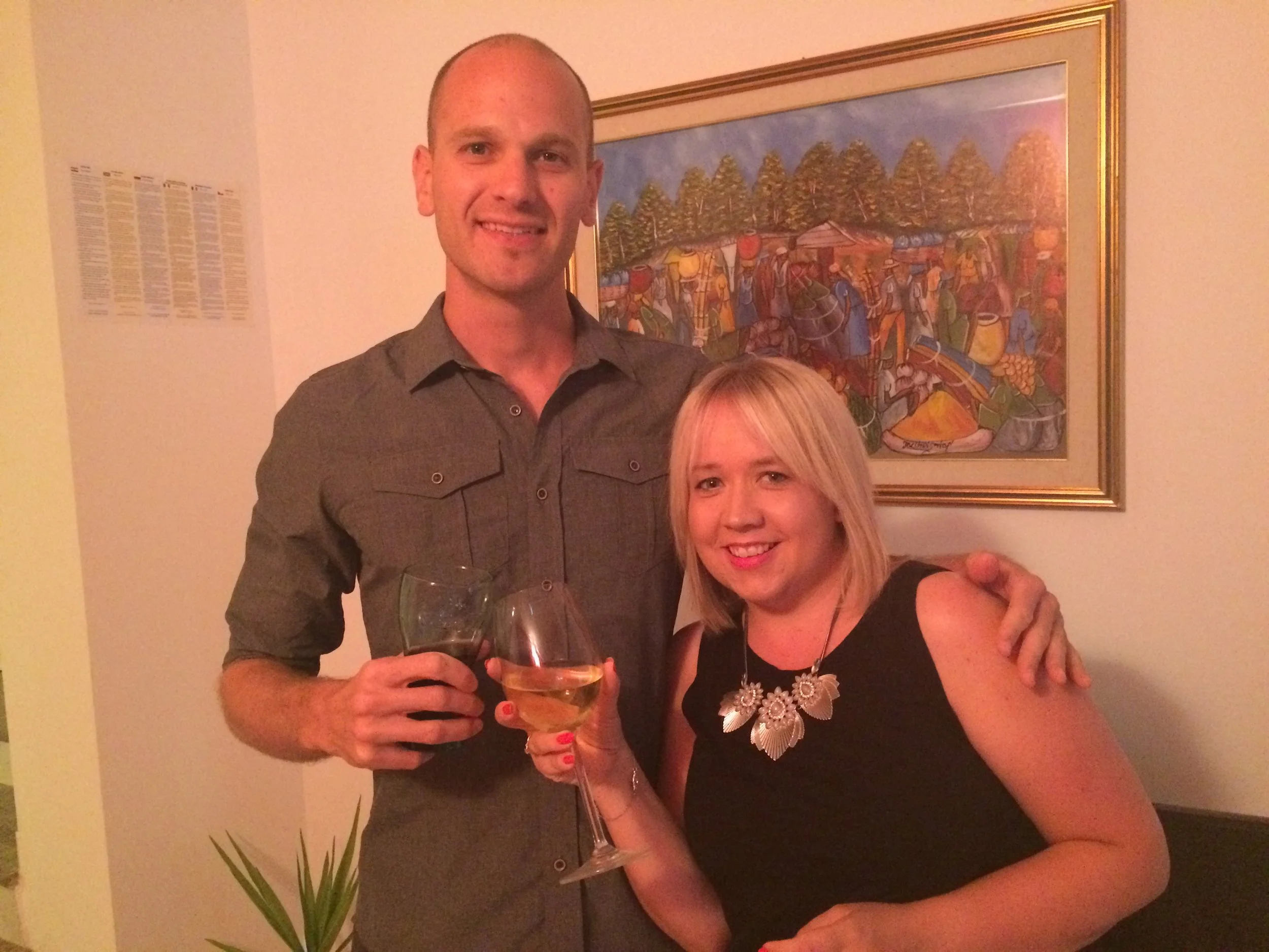 Ali and Perry:  Cheers!