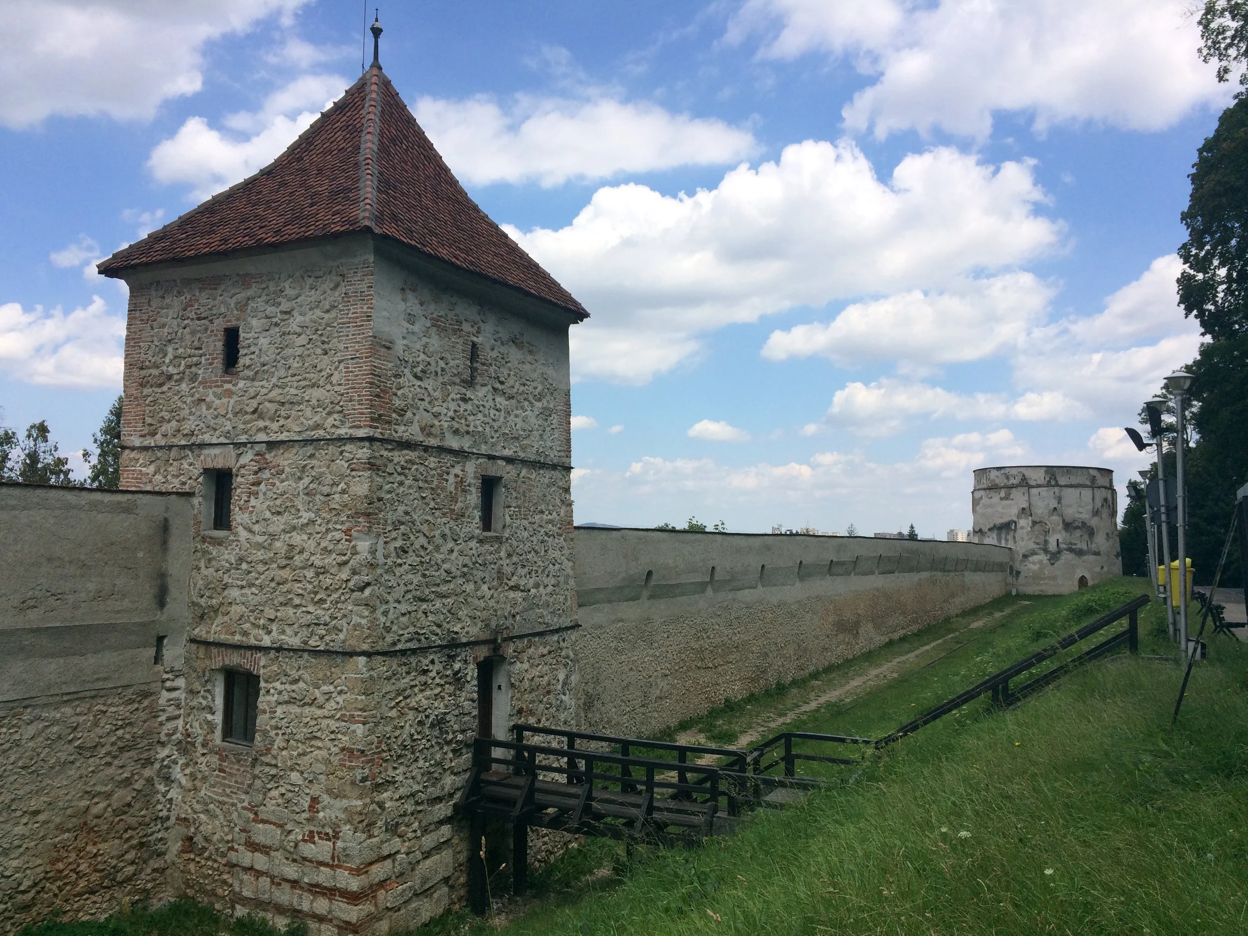 Remains of Brasov fortress walls