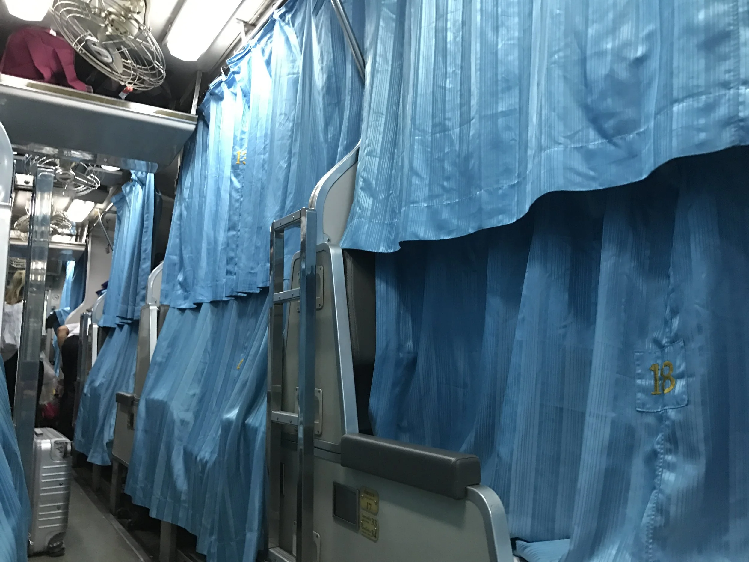 Sleeper car, Bangkok to Surat Thani.