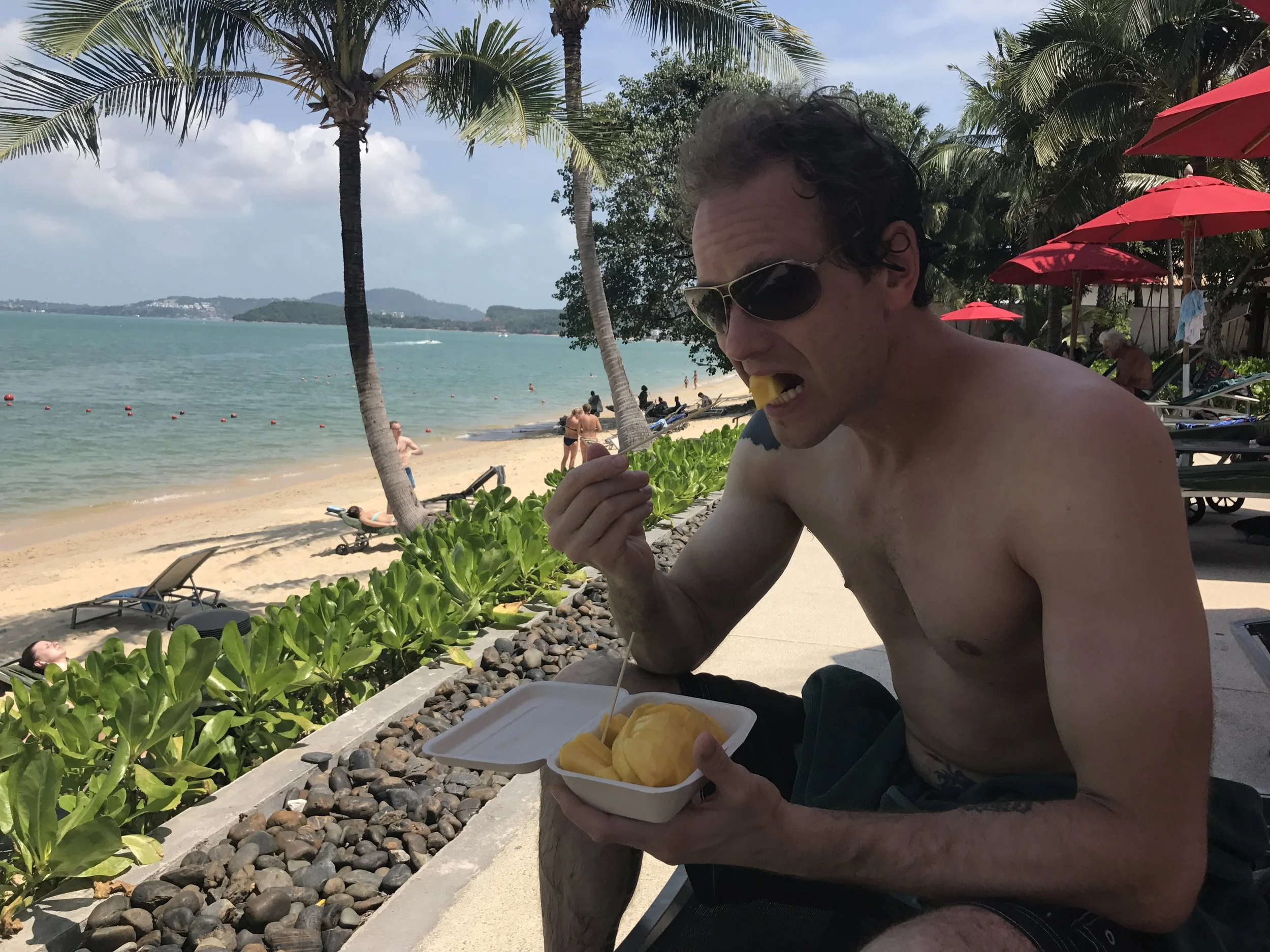 Perry's daily mango fix.