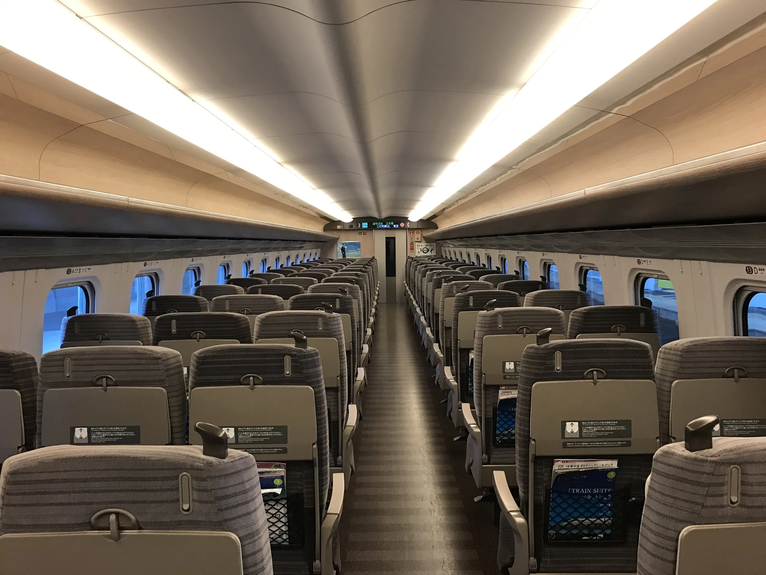 Bullet train from Hakodate to Tokyo