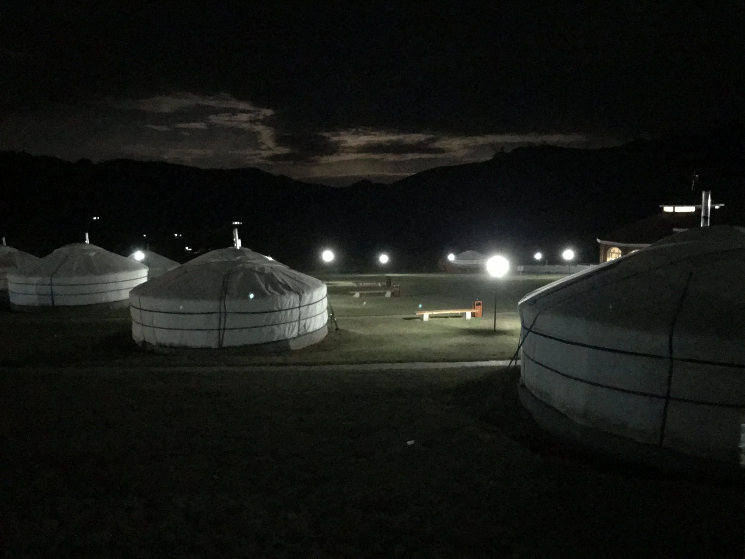 Not the night in question, but it is the only night photo I have!