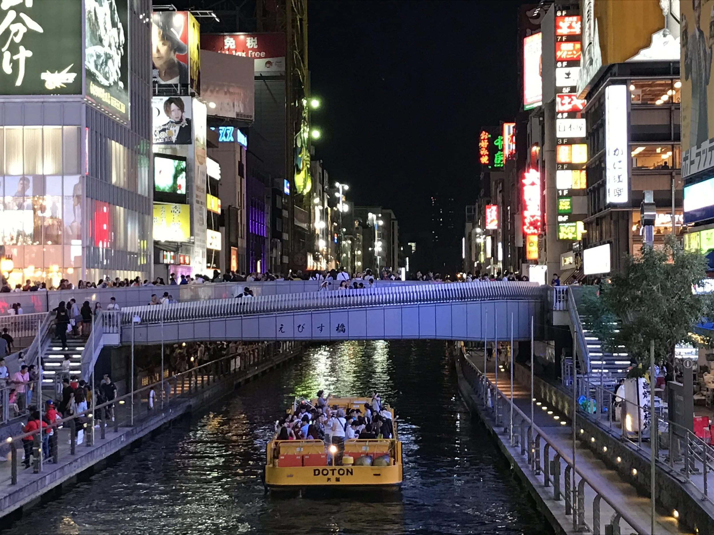 An evening along the Dotonbori River