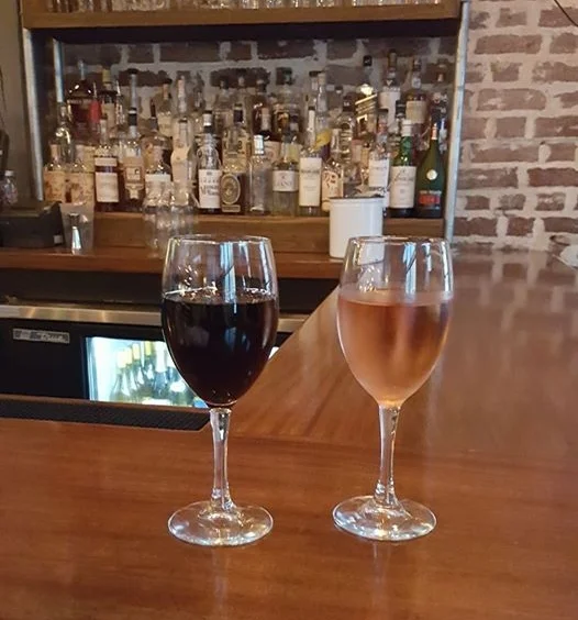 Thunder, rain and wine at Poogan's Smokehouse.