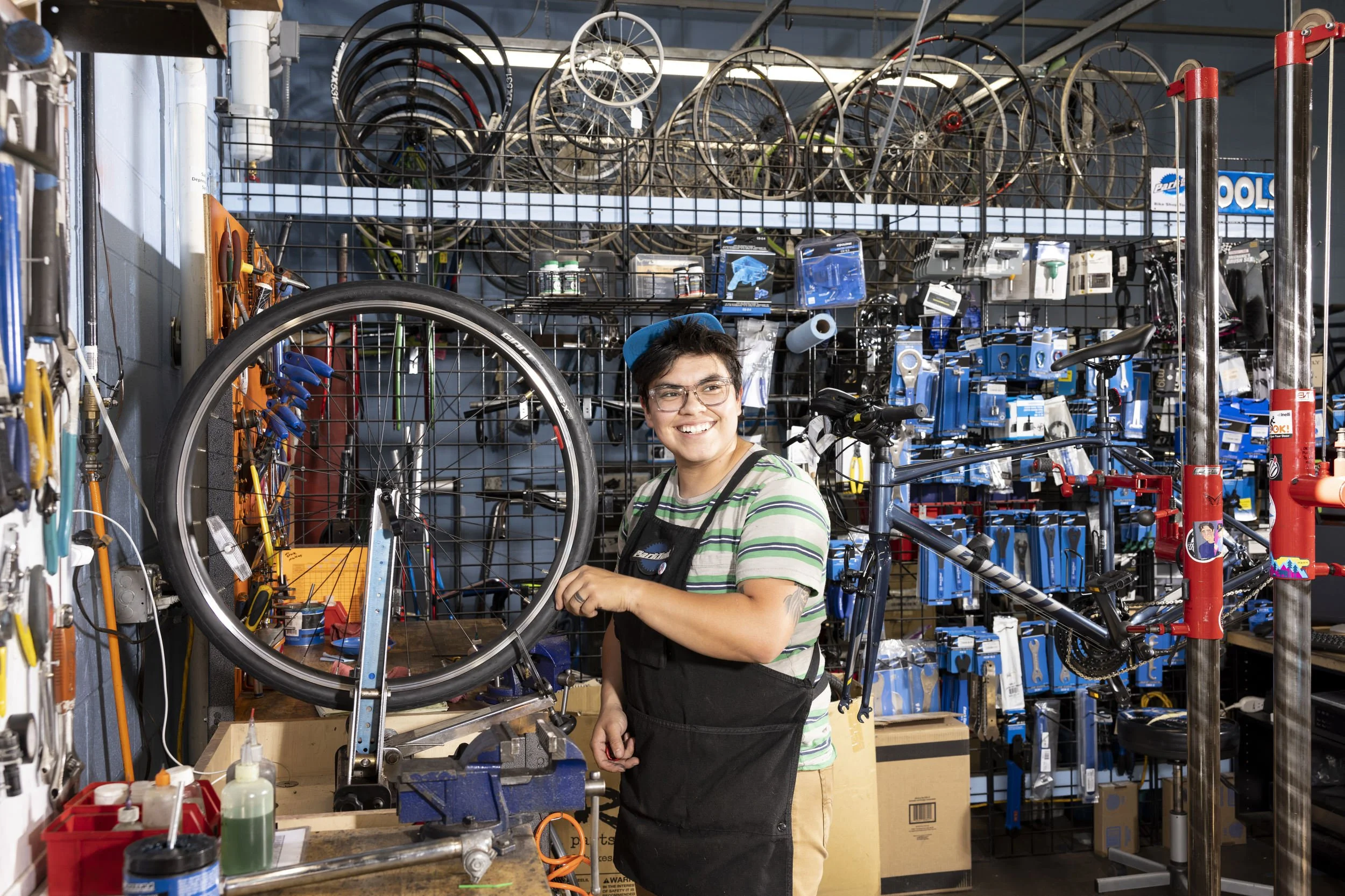  The Hub Bike Co-op in Minneapolis, Minnesota, on Thursday, August 25, 2022. Photo by Ackerman + Gruber@ackermangruber 