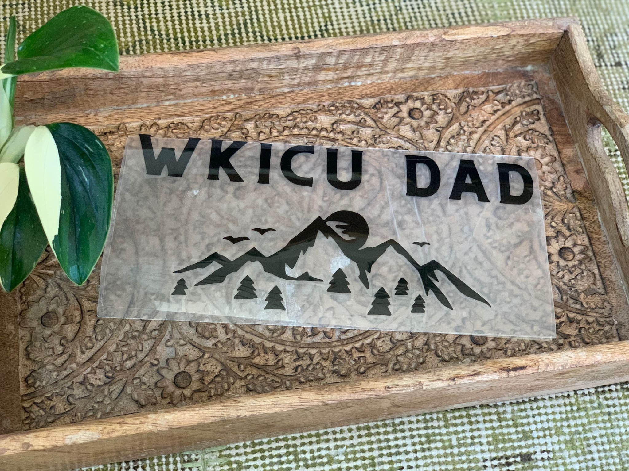 WKICU Dad T-Shirt Decal in Black