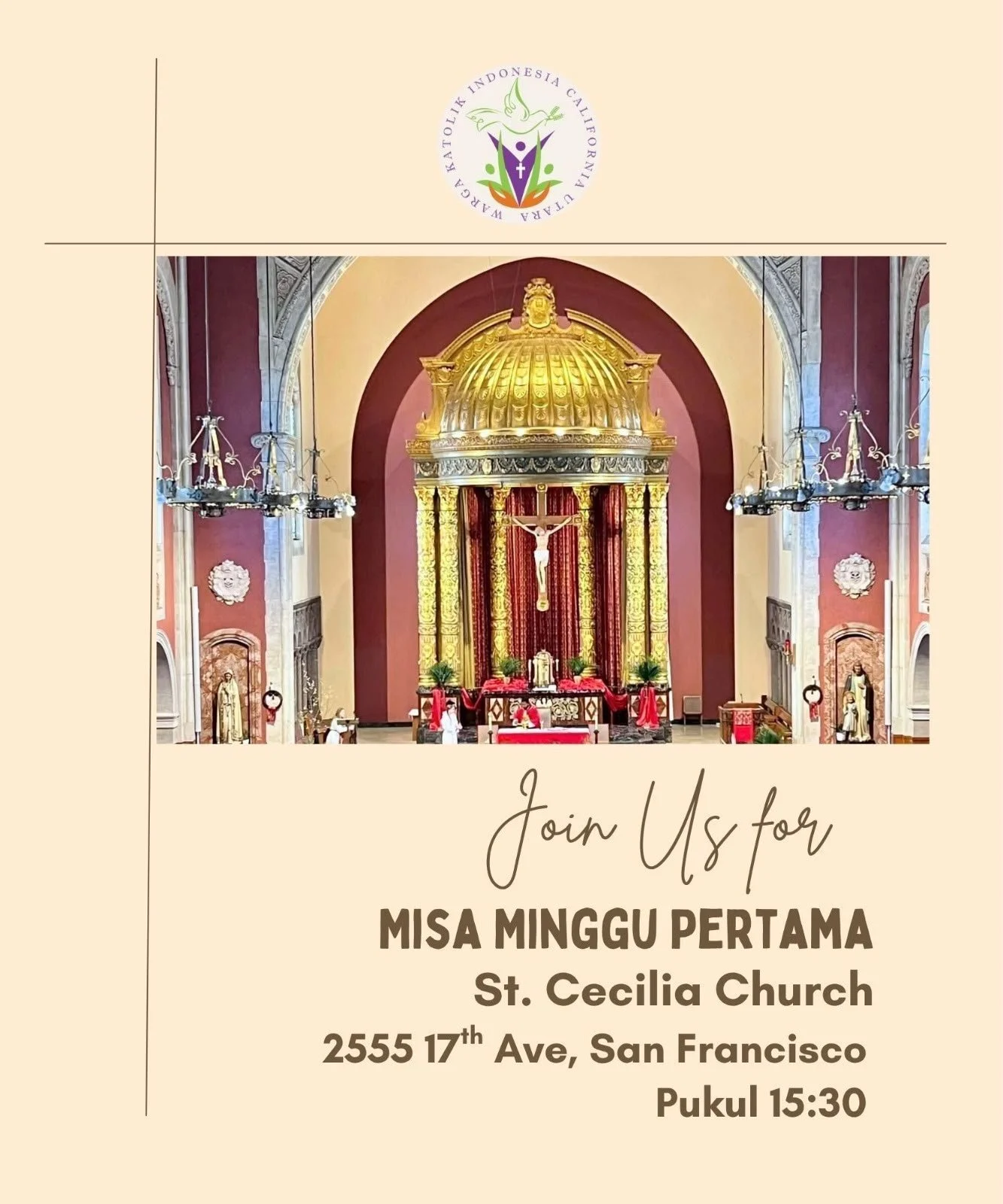 Misa Minggu Kesatu di St. Cecilia
