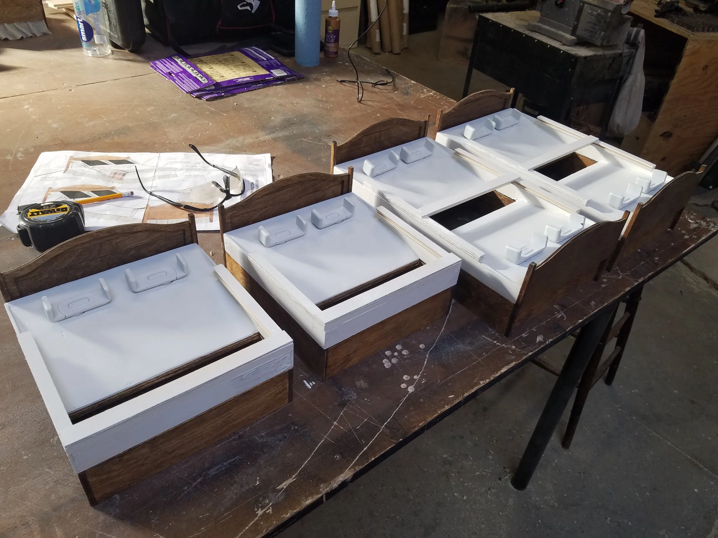 Bed Phone Charging Stations Process Shot
