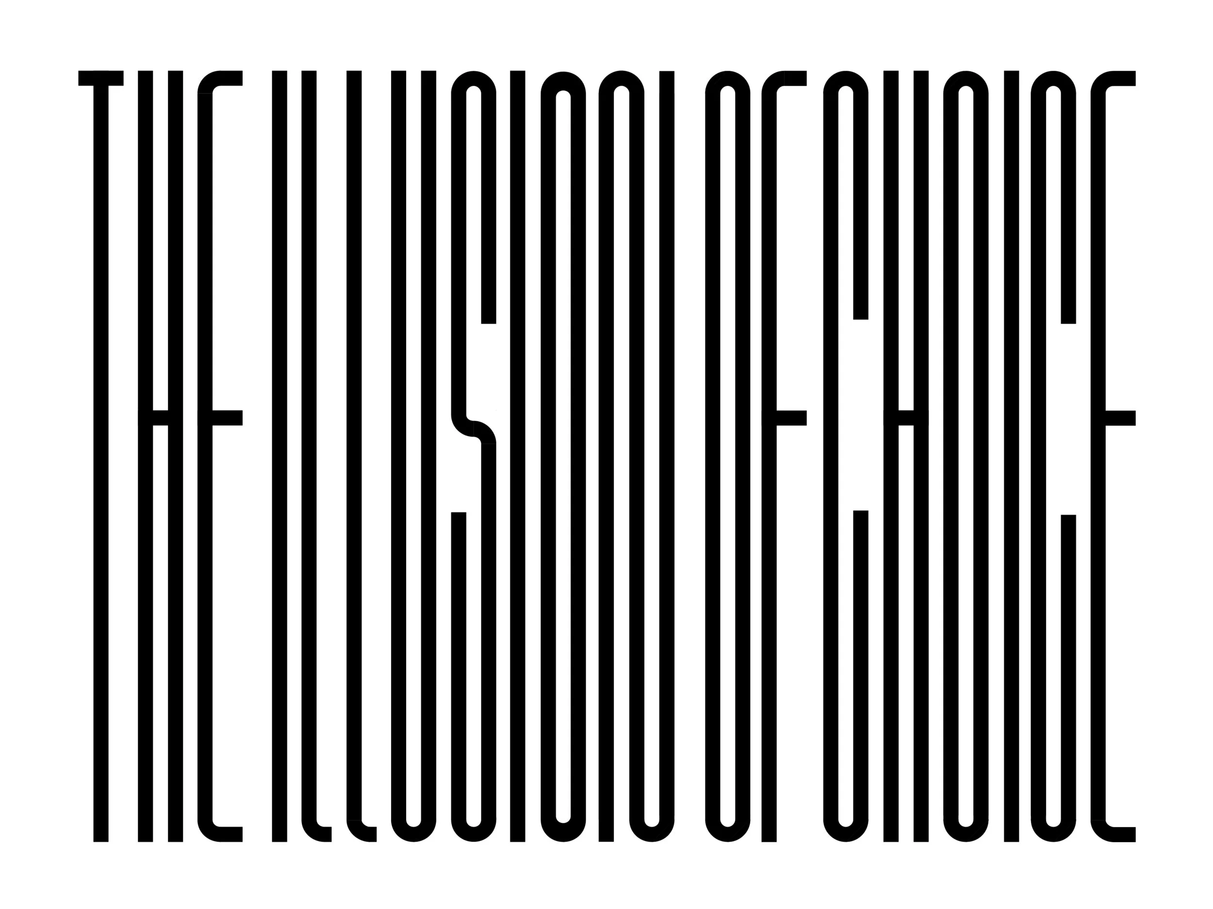 "THE ILLUSION OF CHOICE". 26" X 20" 1 Color silkscreen print on newsprint. Political reaction to the 2016 presidential election. Wheat pasted along the Lower East Side.