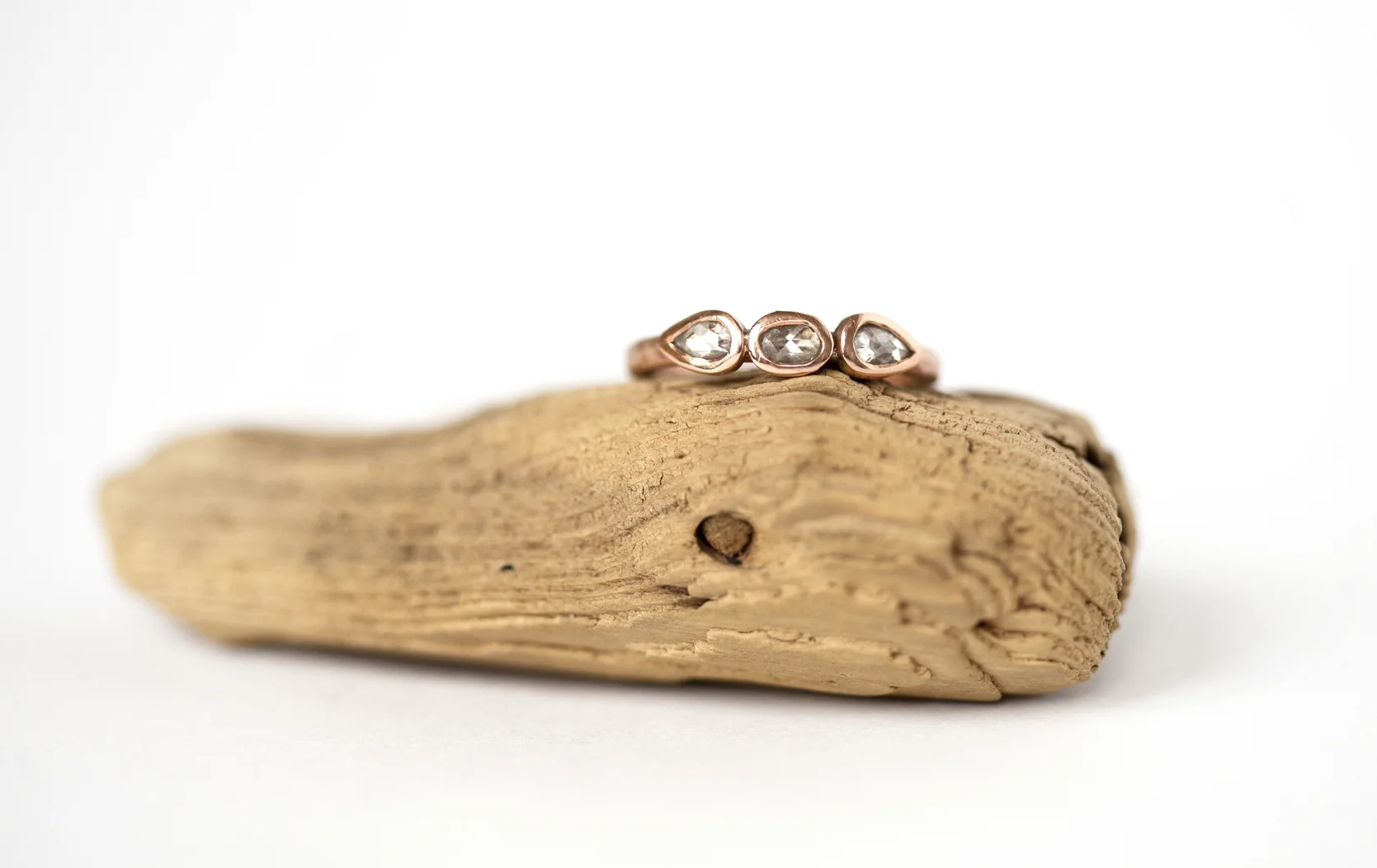Handmade Three Diamond Ring
