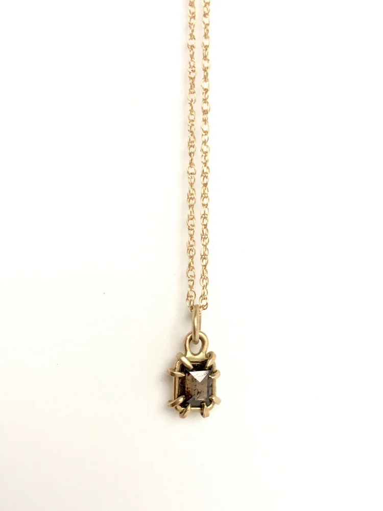 Chocolate Diamond Necklace — Britta Lynn Kauppila Metalsmith