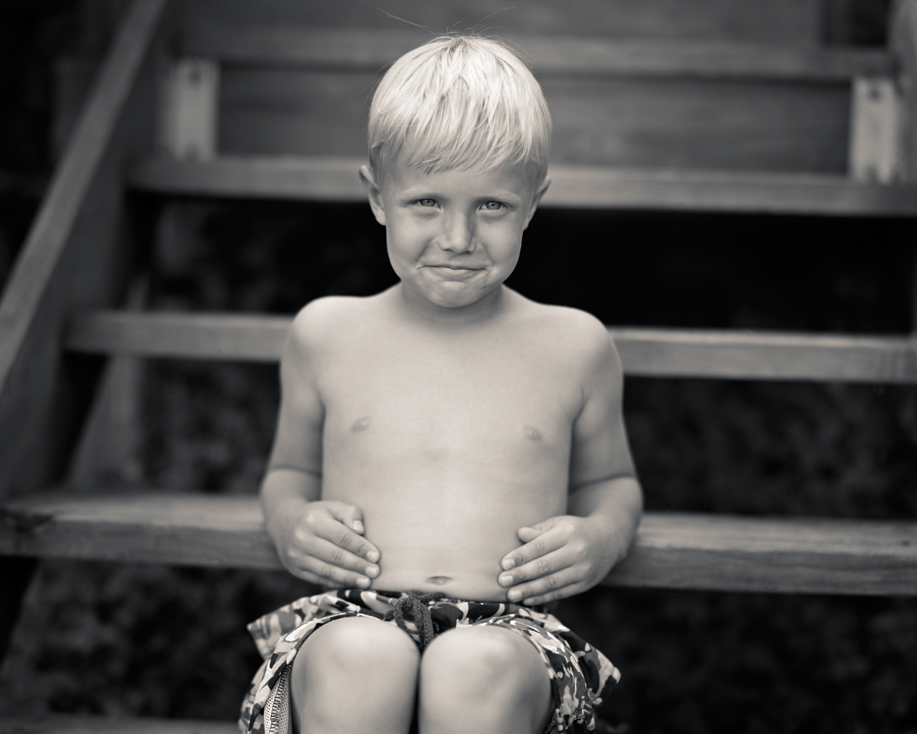 Grandchild at the lake