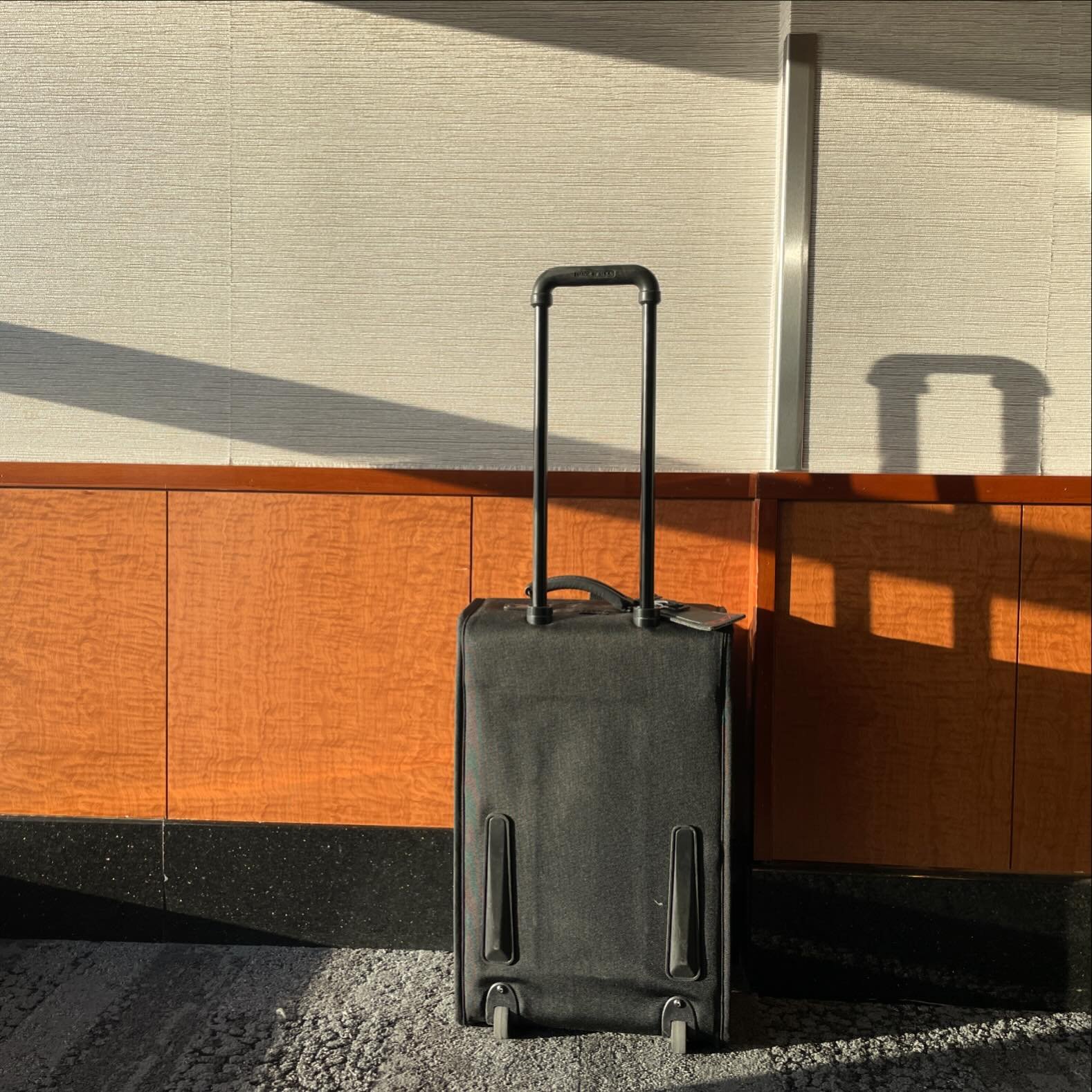 Suitcase in evening light. I&rsquo;m traveling home to my lovely wife @edencasteel whether she likes it or not.