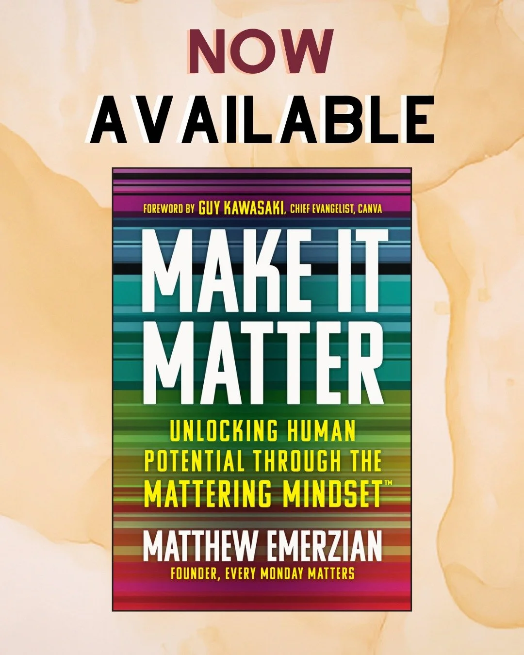 The wait is over! 🎉 Make It Matter by Matthew Emerzian is officially OUT NOW. Unlock your human potential and embrace the Mattering Mindset&trade; because you matter, and so does everything you do. Grab your copy today!

@matthewemerzian @wiley_glob