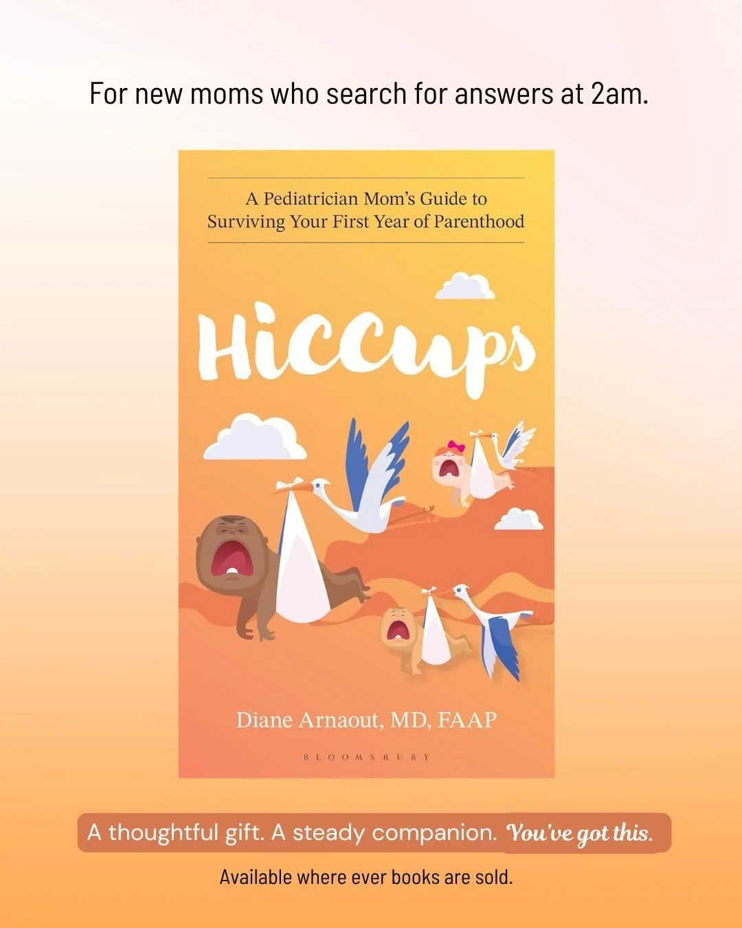 Motherhood is full of questions no one fully prepares you for and Hiccups: A Pediatrician Mom's Guide to Surviving Your First Year of Parenthood by Dr. Diane Arnaout, MD, FAAP @drdianearnaout was written to answer them. A board-certified pediatrician