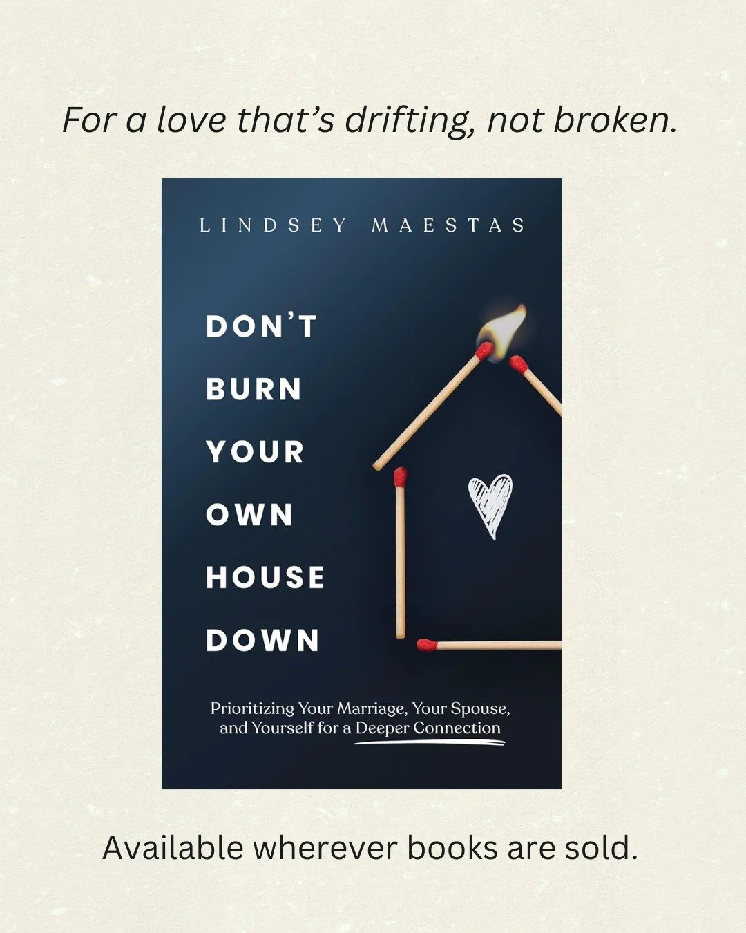 This is the kind of book that helps you pause, recalibrate, and choose connection again. Don't Burn Your Own House Down by @livingeasywithlindsey is the guide for couples who want to come back to each other before it's too late. Learn how to prioriti