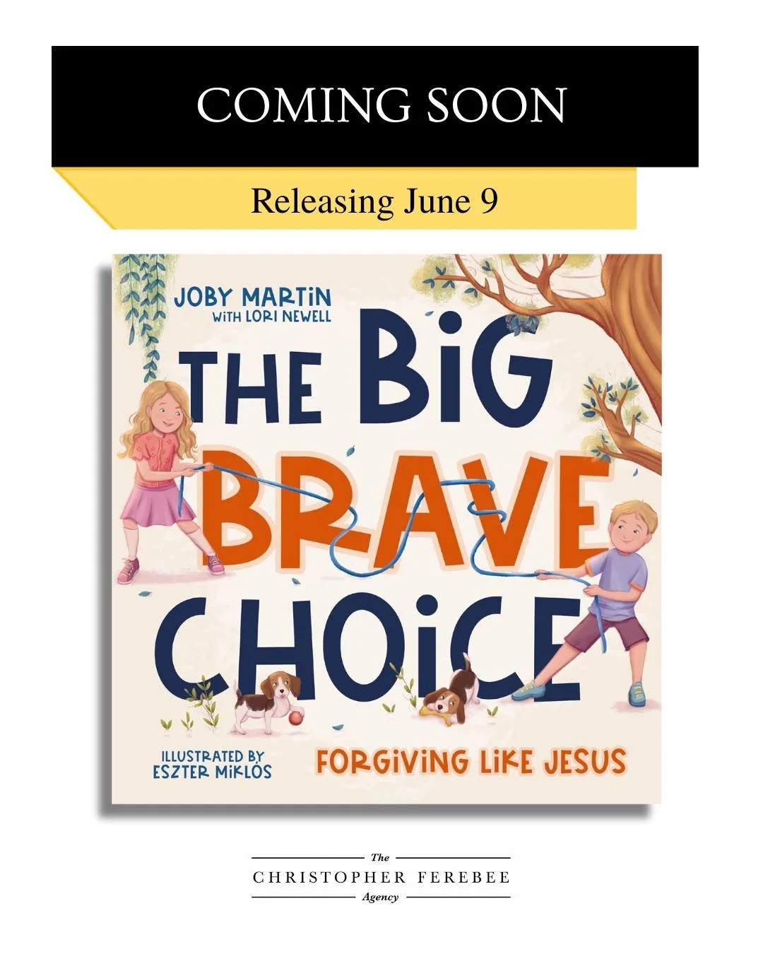✨ COMING SOON! ✨ The Big Brave Choice: Forgiving Like Jesus by Pastor Joby Martin @jobypmartin with Lori Newell @lorinewell_ releases June 9th and we couldn't be more excited! 

Rooted in Scripture and perfect for ages 4&ndash;8, this book is a wonde