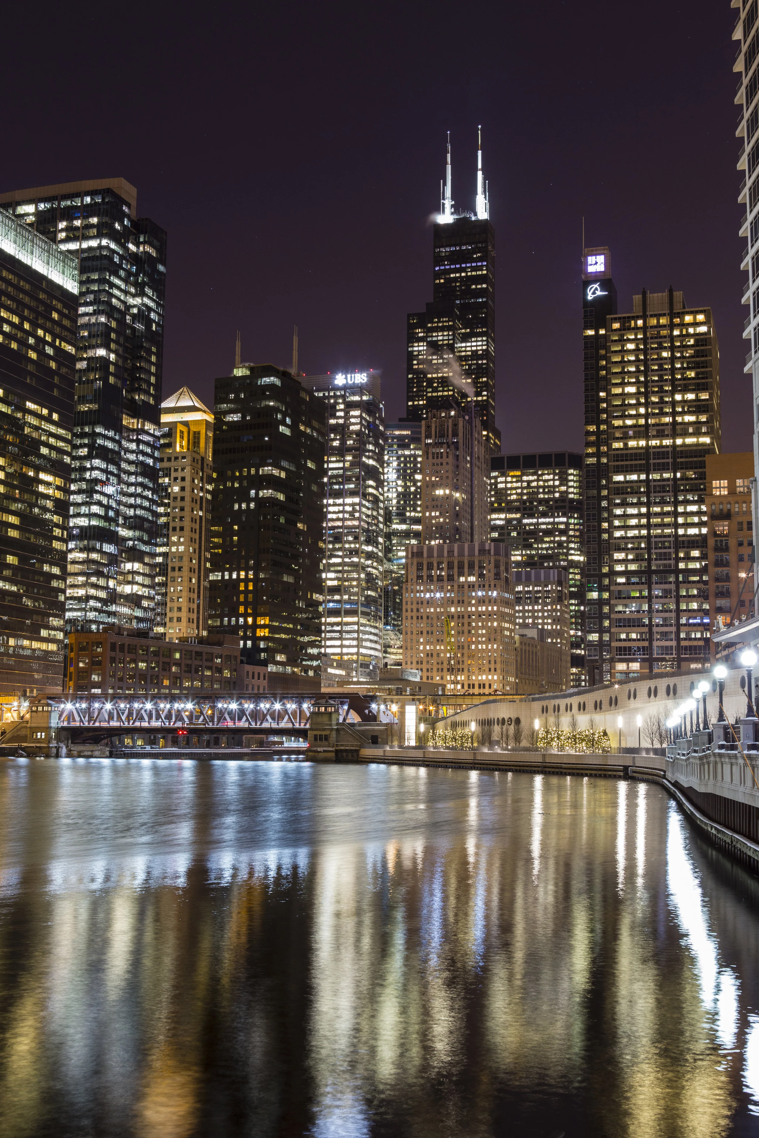 Cold Night Along the Waterfront