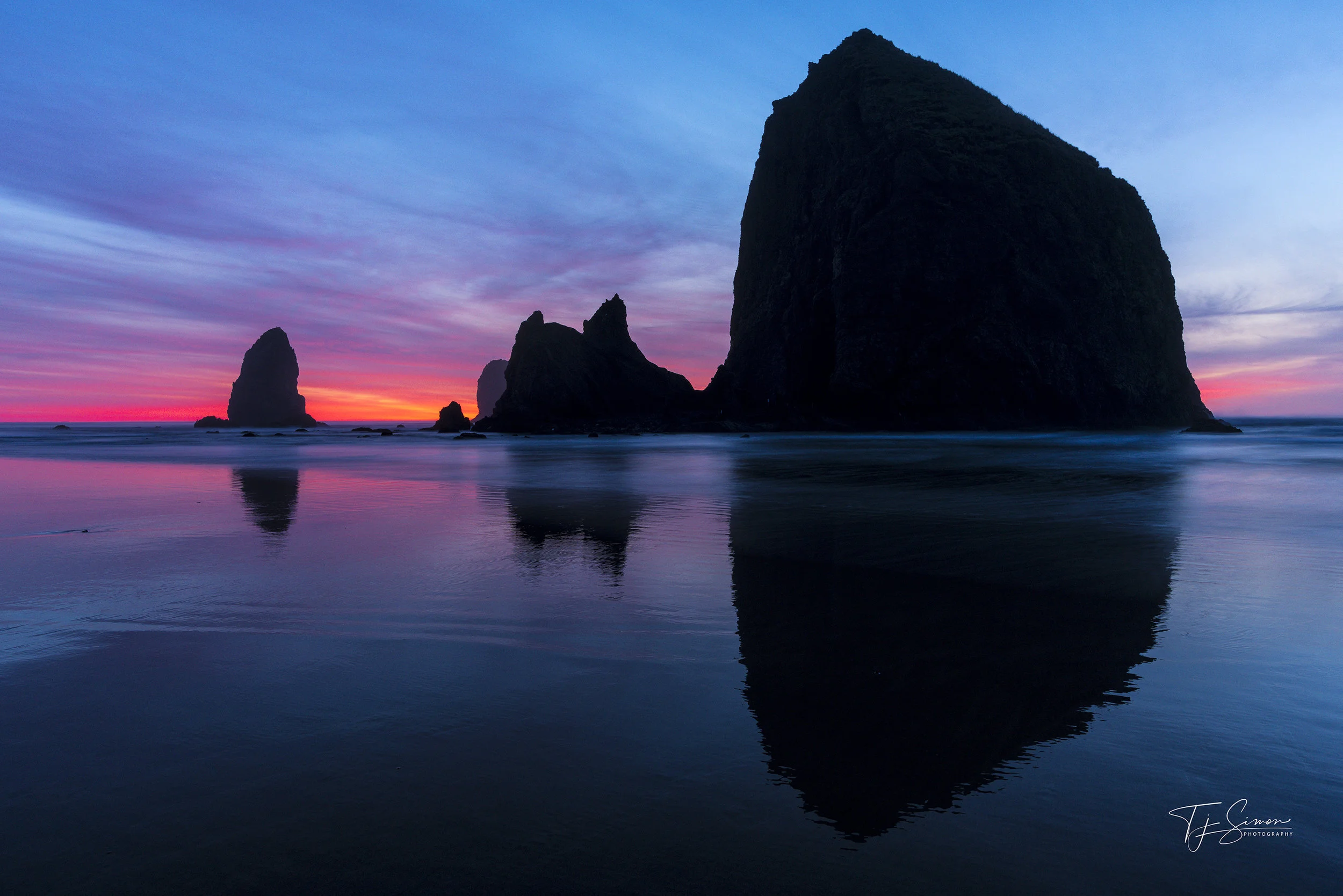 Blue Hour Pink Fire