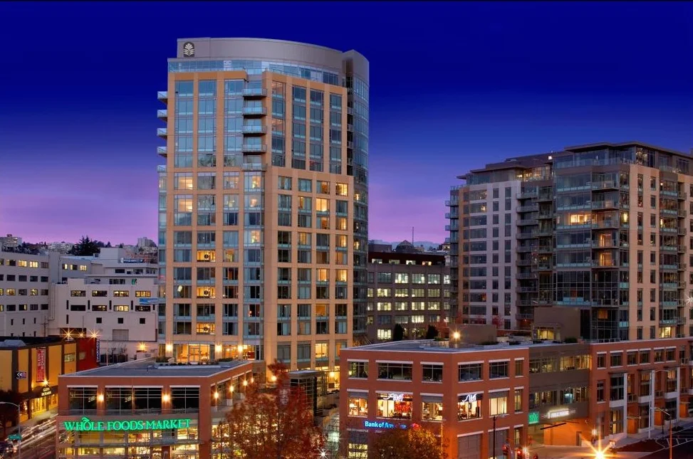 Above: A harbinger of what would come, 2200 is a mixed-use community comprised of retail, hotel and condominiums that was delivered in 2007 well before the development boom would take place in South Lake Union.